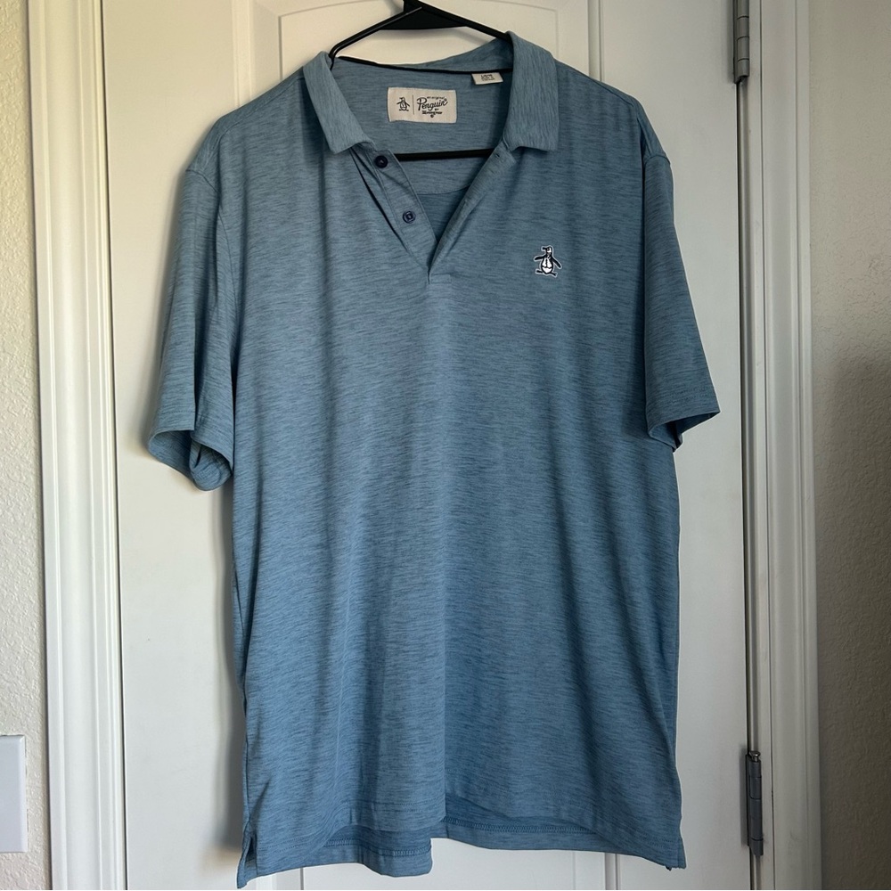 Original Penguin Blue Polo Shirt Classic Design